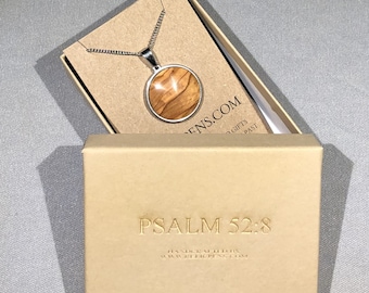 Bethlehem Olive Wood Stainless Steel Pendant