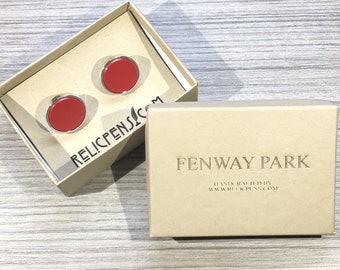 Fenway Park Historical Cuff links made from a seat removed from Fenway Park