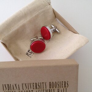 Indiana Hoosier Basketball Simon Skjodt Assembly Hall Seat Cuff Links