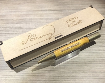 Patrick Henry Historical Pen made from 350+ Year Old National Champion Osage Orange Tree at Red Hill
