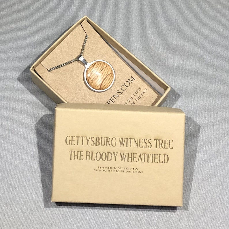 Gettysburg Bloody Wheatfield Civil War Historical Pendant made from the Witness Tree