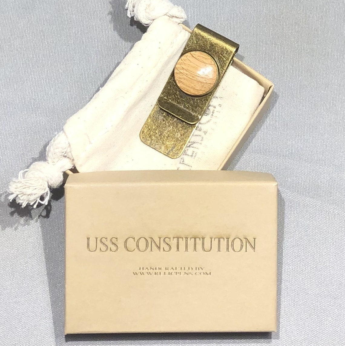 Antiqued Brass USS Constitution Money Clip Etsy