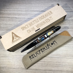 Space Shuttle Endeavour Space Flown Insulating Blanket Embedded Resin RelicPen Space History Pen and Comes with an Etched Box