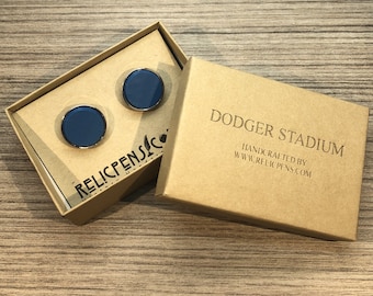 Dodger Stadium Cufflinks made from a seat removed from Home of the Los Angeles Dodgers