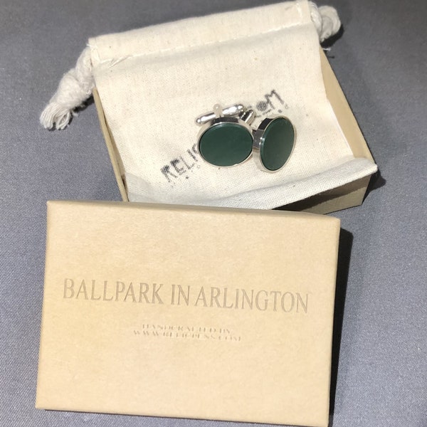 The Ballpark in Arlington Cufflinks made from a seat removed from Home of the Texas Rangers