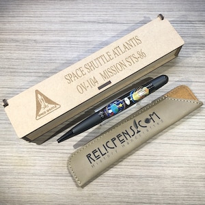 Space Shuttle Atlantis Space Flown Embedded Insulating Blanket RelicPen Historical Pen Mission STS-86 Comes with Etched Box