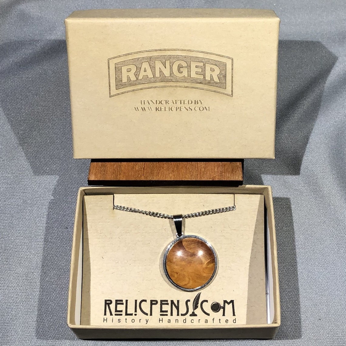 Historical Pendant Made With Wood From the US Army Ranger Wall Etsy