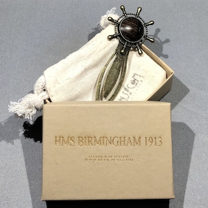 Ships Wheel Bookmark made with Teak from the British Ship HMS Birmingham
