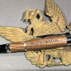 UH-1 Iroquois Huey Historical Pen made with UH-1 alloy and Walnut