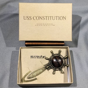 USS Constitution Rustic Fir Historical Bookmark made from Fir off of the Ship