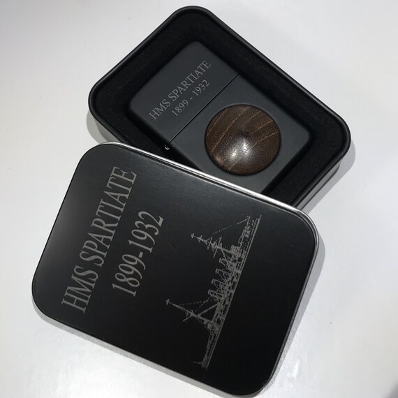 Star Butane Lighter made with Teak Decking off of the Cruiser Etsy