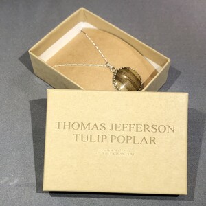Sterling Silver Crown Pendant made with Monticello Tulip Poplar