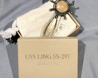 Historical Bookmark Made with Wood from the USS Ling SS-297