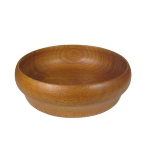 Wooden Bowl Salad Serve Dinner Kitchen Home Decoration Brown 9.25 inch Footed