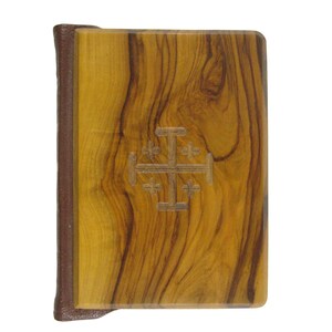 El Nuevo Testamento Tapas de madera de olivo Letra roja Texto tipográfico transparente Collins 1950