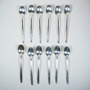 Concept Pattern 1957 Set Of 12 Silver Plate Iced Tea Spoons Vintage Flatware
