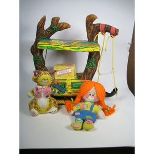 Vintage Patches McGee Doll Cat Shadypatch Treehouse Fabric Soft Stuff Gabriel