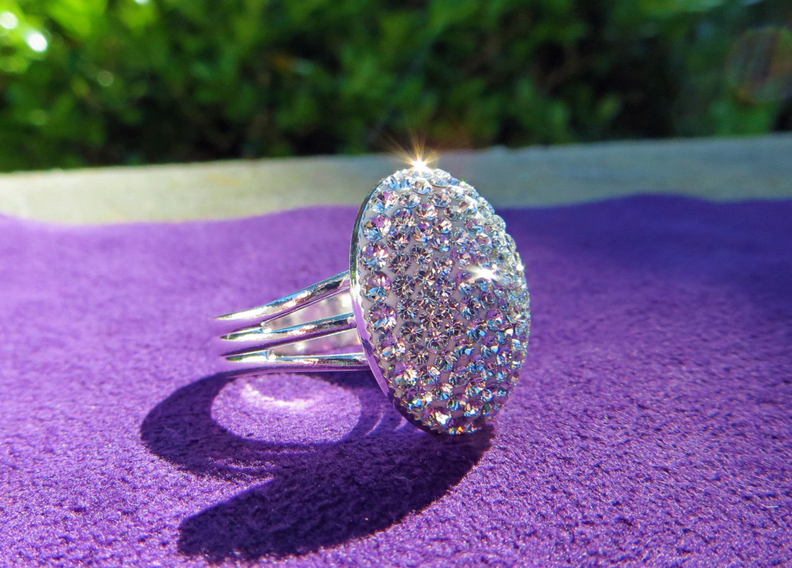 Crystal Clear Swarovski Crystal Statement Ring Crystal Bella Etsy