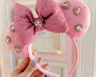 Heart Rhinestone Mouse Ears