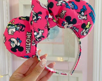 Hot Pink Mickey and Friends Mouse Ears