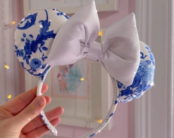 Blue Floral Mouse Ears