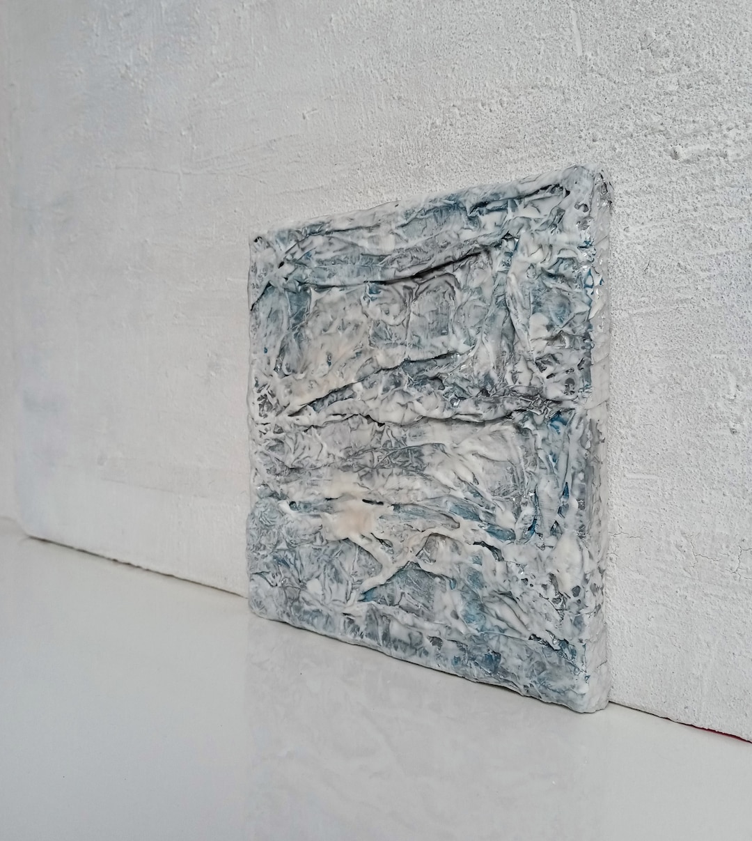 Encaustic, Shellac, Abstract, Art, Painting, White Acrylic Painting, Grey, Contemporary Art