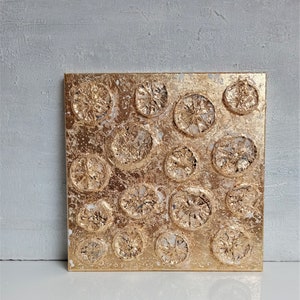 Gold leaf painting, acrylic painting, painting, contemporary art, original painting, abstract, impasto painting, wall decor, 12x12, art