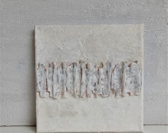 Encaustic Shellac Abstract Art Painting White Acrylic | Etsy