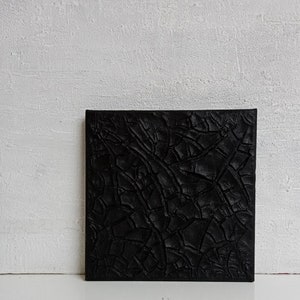 Impasto Paint, black, 8x8x0,6&quot;, art painting, acrylic painting, struktur contemporary art, impasto art, germany, black art, concrete, #f