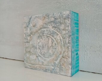 Encaustic Shellac Abstract Art Painting White Acrylic | Etsy