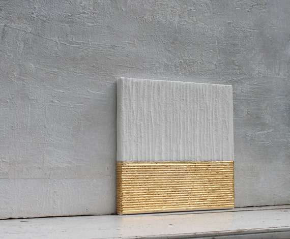 金箔画、アクリル画、抽象画、20x20、白、絵画、原画、抽象