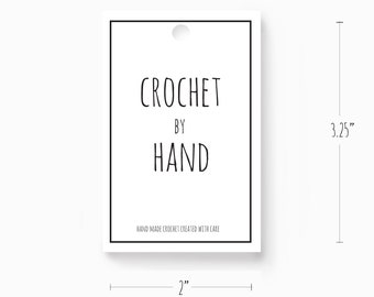 Crochet Care Tag Printable: Handmade Item Labels (PDF Download)