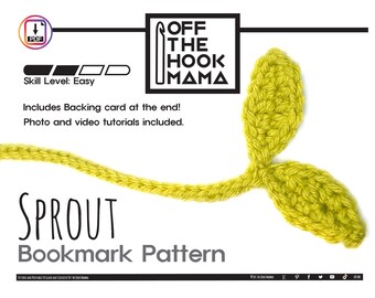 Sprout Crochet Bookmark Pattern Bundle: Photo & Video Tutorial (PDF Pattern)