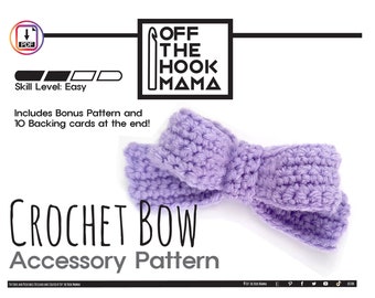 Crochet Bow Pattern: 2-in-1 Hair Accessory (PDF Pattern)