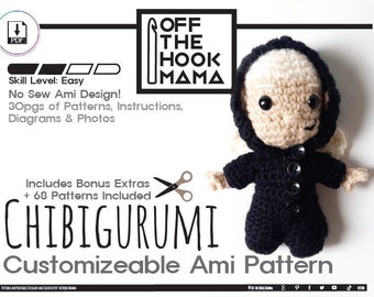 Chibigurumi Crochet Pattern: 68+ Join-As-You-Go Designs (PDF EBOOK)