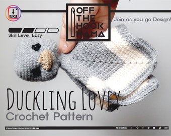 Duckling Lovey Crochet Pattern: No Sew Amigurumi (PDF Pattern)