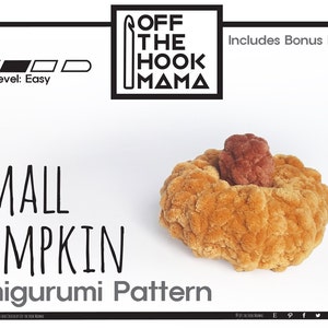 Cottagecore Pumpkin Amigurumi Crochet Pattern: Jack O Lantern Felt Template (PDF Pattern)