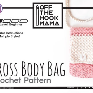 Patrón de bolso cruzado de ganchillo. Patrón de crochet para una funda de teléfono/ Patrón de bolso de crochet / Patrón de bolso de crochet. Regalos de crochet para ella DIY.