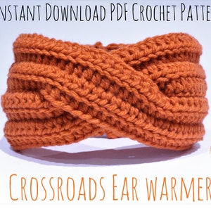 Boho Crossroads Ear warmer 3 CROCHET PATTERNS - PDF Instant Download - *Maker bundle* - pattern set includes Infant, Toddler & child sizes