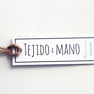1 PDF Descarga Instantanea – Tejido fino a mano – etiquetas de tamaño para proyecto de tejido hecho a mano – Etiqueta de tamaño de tejido