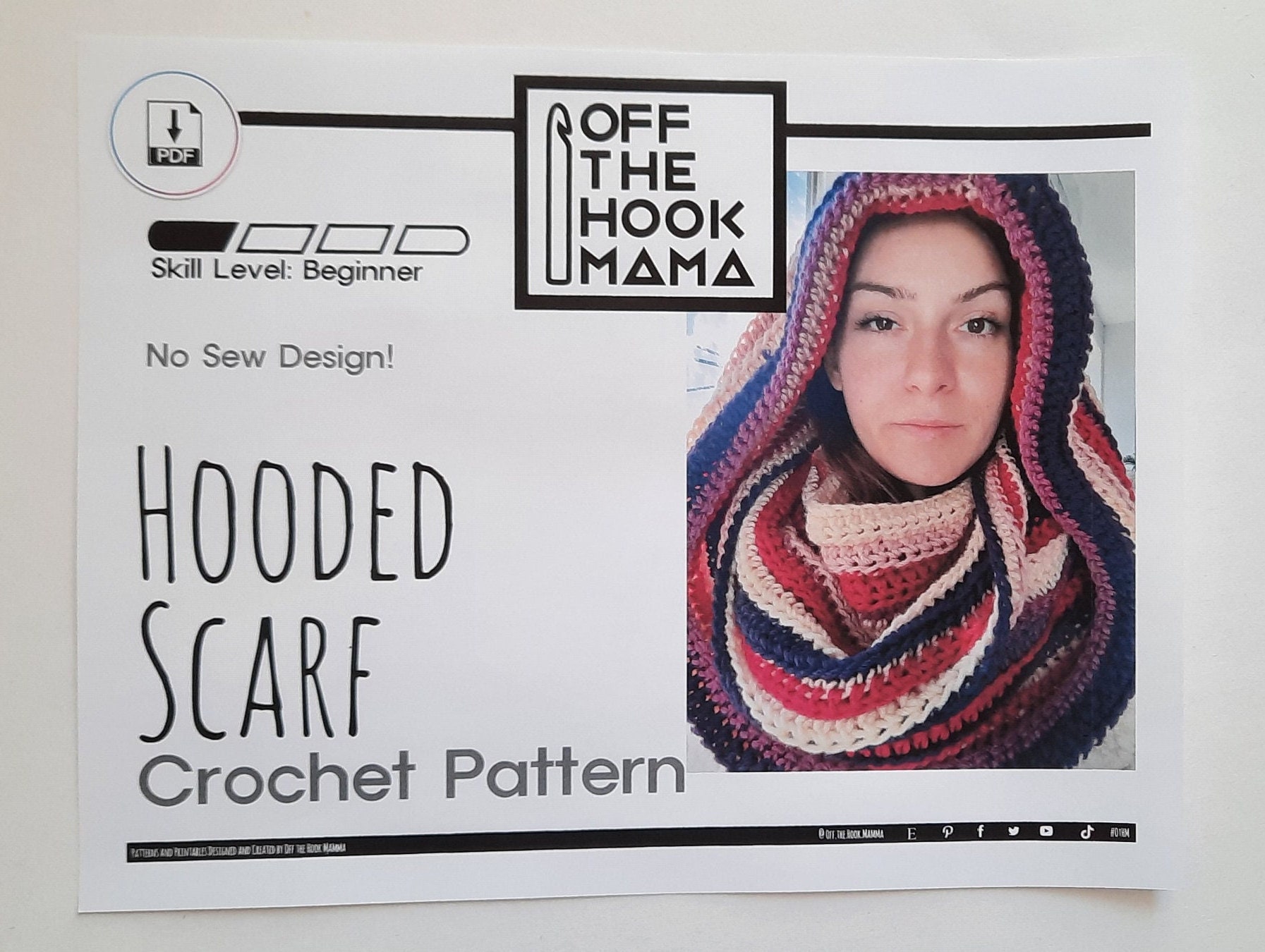 Hooded Scarf Crochet Pattern: Beginner Friendly Chunky Cowl (PDF ...