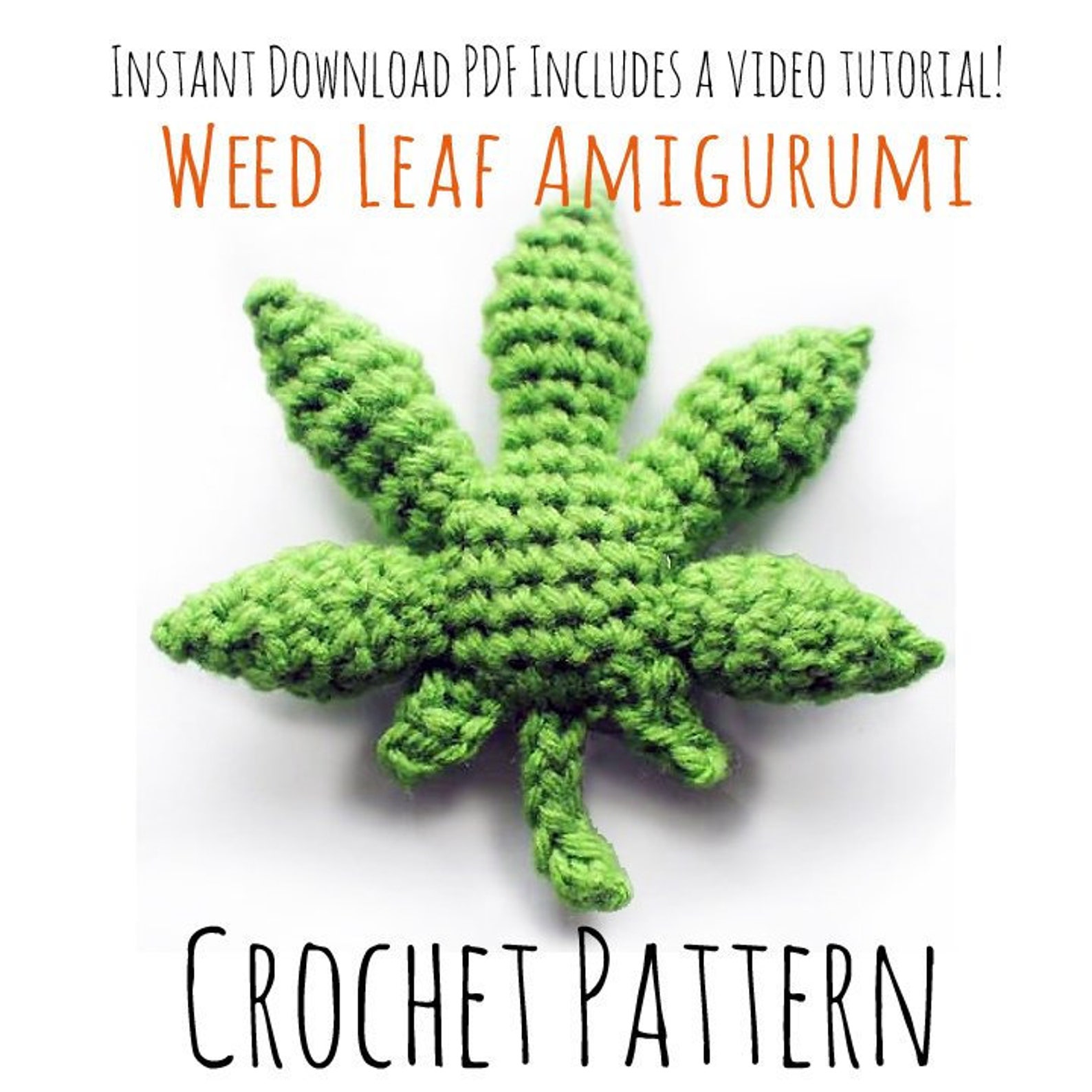 Boho Crochet Ouid Flower PATTERN Weed Leaf Amigurumi Etsy