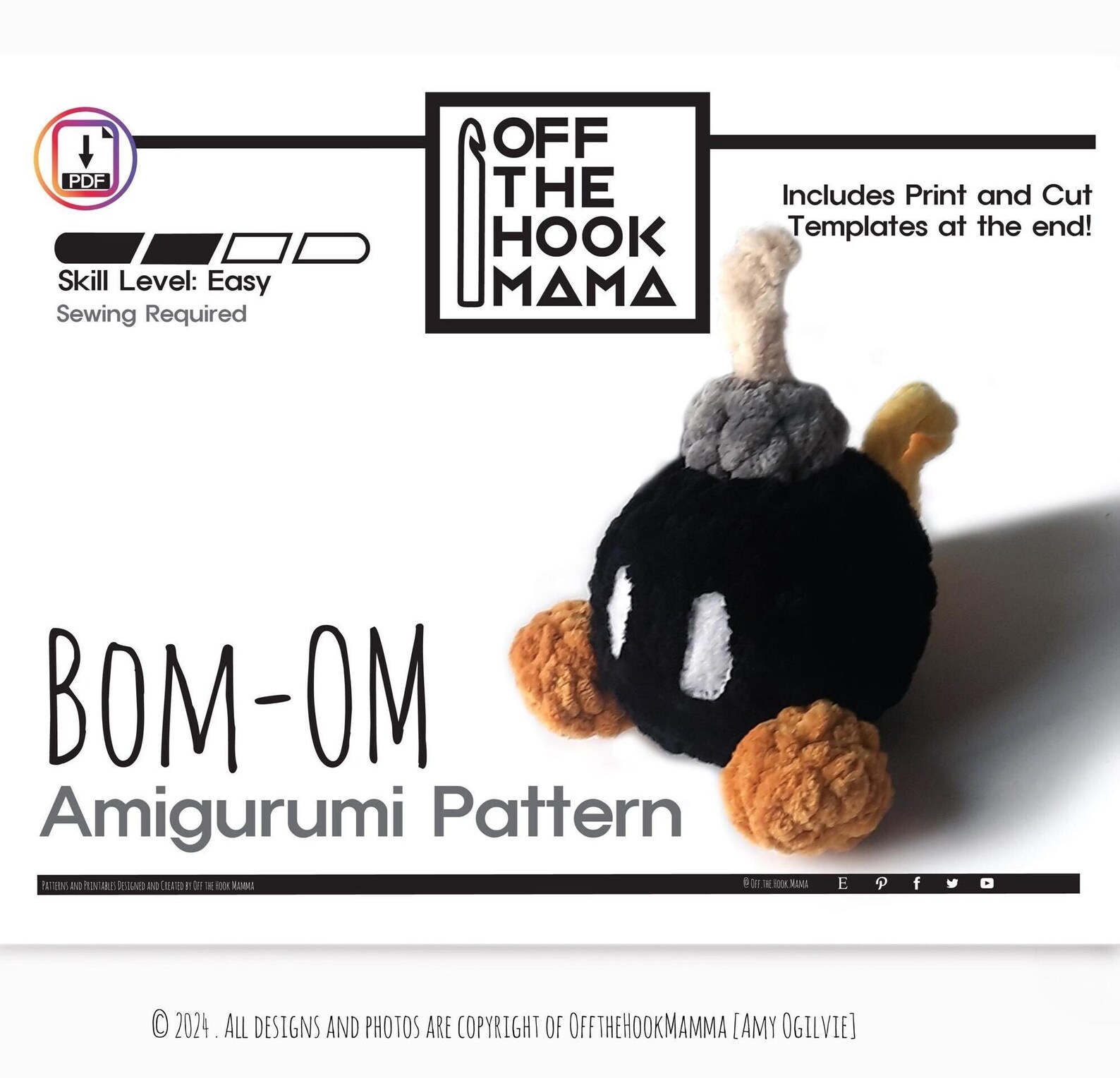 Crochet Bomb Pattern Crochet Bomb Amigurumi Pattern: Kawaii Plush Toy (PDF Pattern) - Etsy