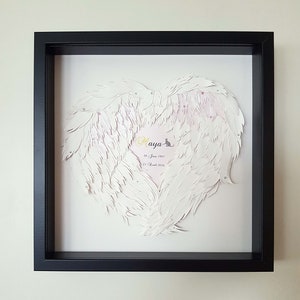 Tableau hommage ailes d'ange gardien Maya