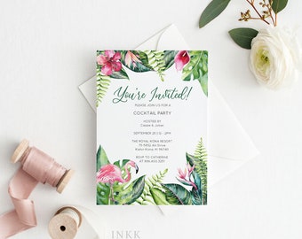tropical invitations etsy
