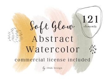 Soft Glow Abstract Paint Brush Stroke, For Commercial Use, Brush Stroke Clipart, Abstract Brush Stroke PNG, Paint Brush Clipart #Q004