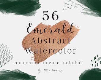 Emerald Copper Abstract Paint Brush Stroke, For Commercial Use, Brush Stroke Clipart, Abstract Brush Stroke PNG, Paint Brush Clipart #Q001