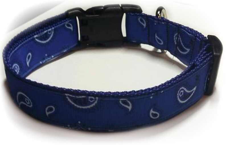Blue Bandana Dog Collar / Country Dog Collar / Bandana Collar Etsy