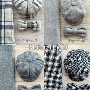 Wool Newsboy Cap & Bow Tie for Dog image 10