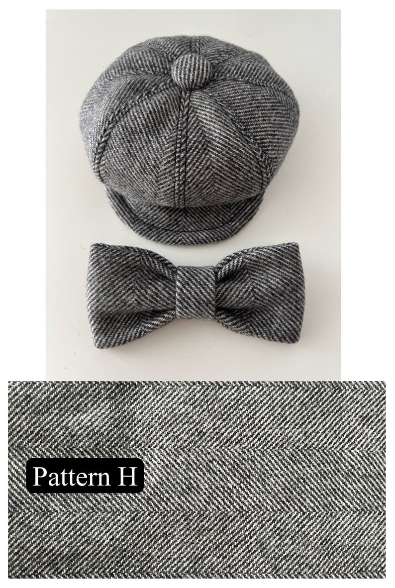 Wool Newsboy Cap & Bow Tie for Dog image 6